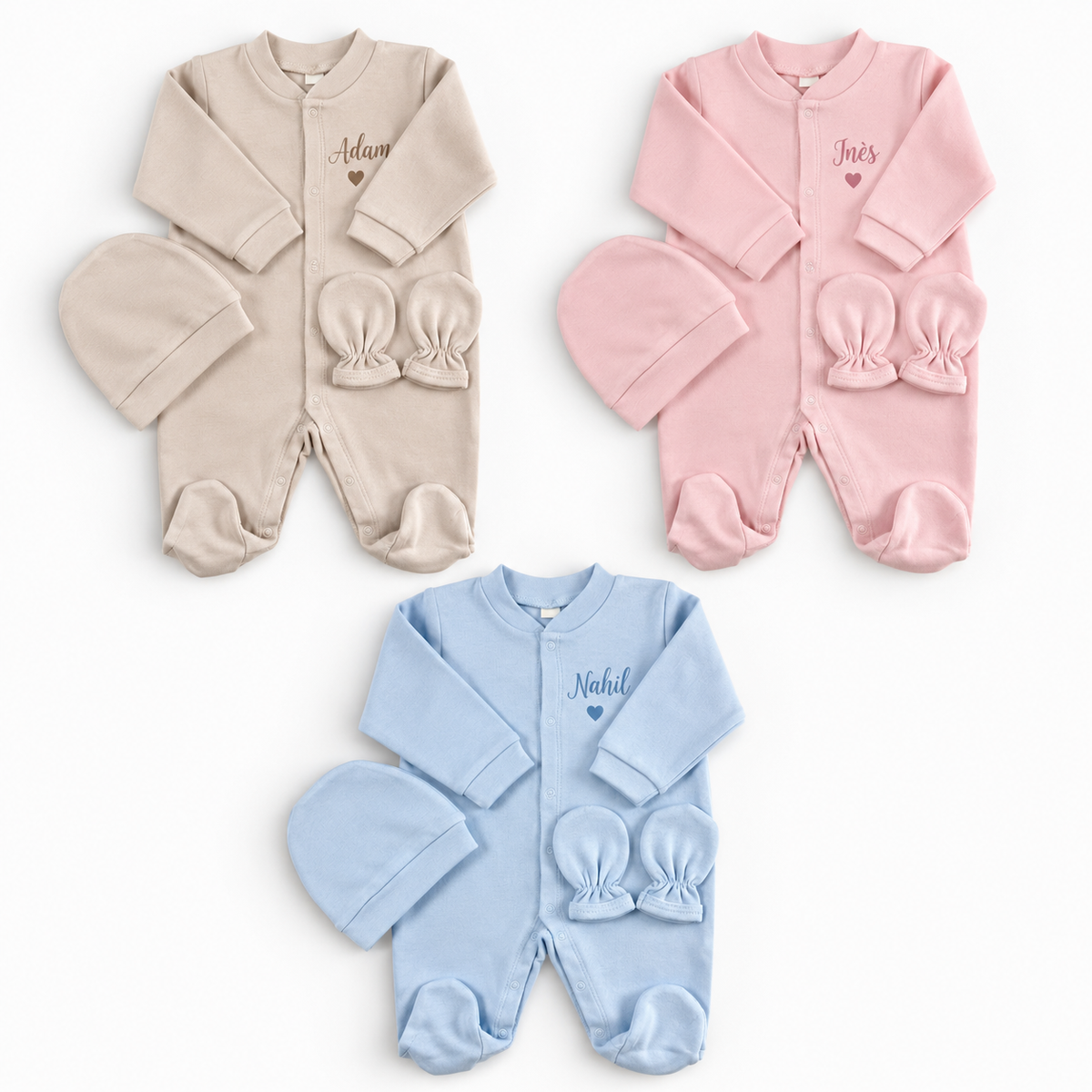 Set bébé 3 pièces personnalisé