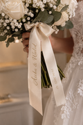 Ruban personnalisé pour un bouquet de mariée